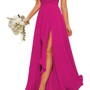 Fuschia Bridesmaid dress